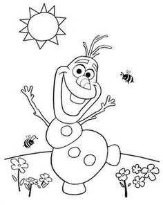 Olaf Summer Coloring Pages