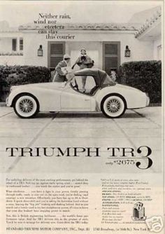 1960 Triumph TR-3 TR3 LTG3 Vintage Advertisement Ad Horse bet
