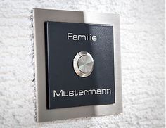 Gravur Hausnummer loh Designer Klingel Türklingel Klingelplatte Edelstahl V2A