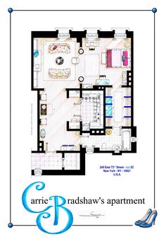 37 Best Carrie Bradshaw Apartment Images Bedroom Ideas Home Carrie Bradshaw Apartment Movie Version Poster S Etsy