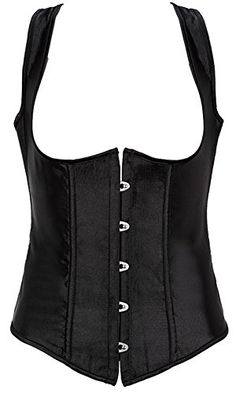 Dingang Black Rocker Style Vest Underbust Fashion Corset Waist Cincher