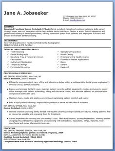 resume objective for dental assistant