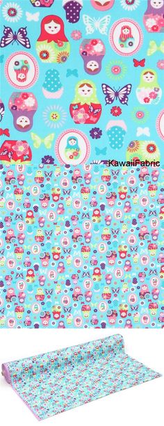 Strawberry Shoes Elephants Floral Owls Russian Doll Cotton Fabric