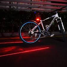 DUAL LASER TWIN LED Bike Bicycle Mountain Flash Light rear tail bar frame flash