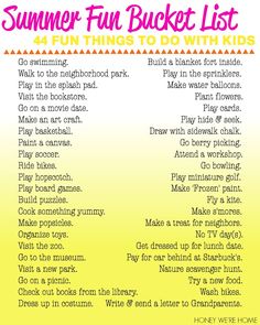 45 Best Summer Images Time Fun List Ideas Summer Fun Bucket List Things To Do With Kids Honey We Re Home
