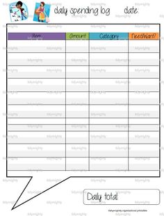 9 Best Expense Tracking Images Money Saving Tips Spending Tracker Daily Spending Log Expense Tracker Printable Pdf By Tidymighty
