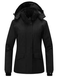 Girls Winter 3-Piece Warm Hooded Snowsuit Windproof Jacket Sheep Wool Vest Pants Outwear