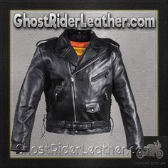 Ultimate Leather Apparel Naked Leather Padded Motorcycle Racing Jacket with Air Vents