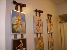 Hot Towels Sign For Pin Up Themed Bathroom Future Master Bath Cly Way To Display My Pinups Love Ruffle Shower Curtains Extra Rooms