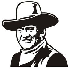 Croquis, Cowboy Art, John Wayne, Silhouette Vinyl, Silhouette Art, Silhouette Stencil, Artwork, Spaniel Art, Stencil Art