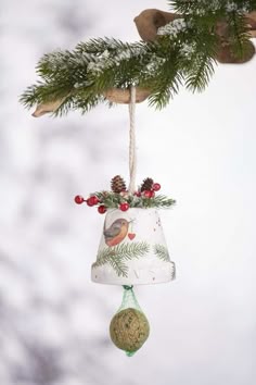 6 X Bon Marché silver sparkle Perles Parcel Hanger Arbre de Noël Suspendu Décorations