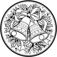 BlueBonkers Christmas Wreath Bells Coloring