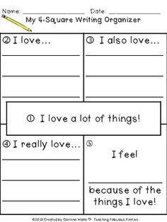 53 best four square writing images writing activities teaching