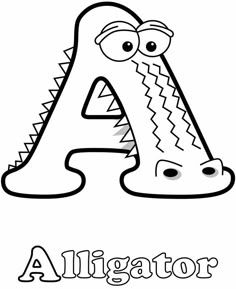 letter z printable coloring page | kids early learning | pinterest ... - Letter A Alligator Coloring Pages letter z printable coloring page | kids early learning | pinterest ... - Letter A Alligator Coloring Pages