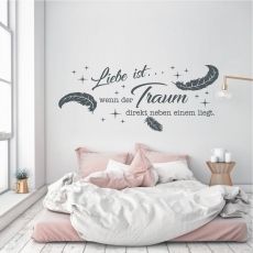 Wandtattoo WOHIN man im Leben geht.. Blumenranke Wandtatoo Schlafzimmer Sprüche