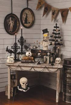 vintage halloween decorations wall pictures wooden table black chandlesticks skulls wall banner - Sophisticated Halloween Decorations vintage halloween decorations wall pictures wooden table black chandlesticks skulls wall banner - Sophisticated Halloween Decorations