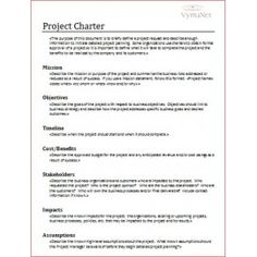 10 best project charter images project charter project management project charter example