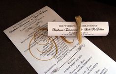 scroll wedding programs