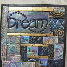 Polymer Clay Tile Mosaic T Cancer Ribbon Pctbc Keep I Want To Learn Do This Tile Craftsblue Mosaicclay