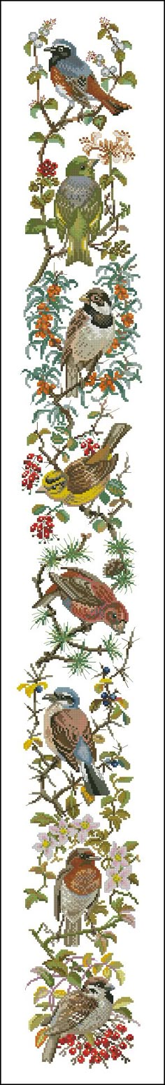 Сачать схему вышивки "Birds"
