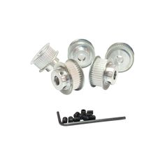 sourcing map Aluminum MXL 60 Teeth 6mm Bore Timing Belt Pulley Synchronous Wheel Silver for 10mm Belt 3D Printer CNC