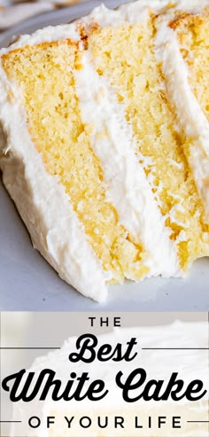 The Best Homemade White Cake Recipe of Your Life from The Food Charlatan. HALLELUJAH! Finally a moist white cake from scratch that doesn't taste like cardboard.  I promise, this will be the best homemade white cake recipe of your life! It's soft and fluffy, while still being super moist. The balance of fluffy and moist is exactly perfect for how cake ought to be! It's fluffy yet full of buttery rich flavor. #white #cake #homemade #recipe #moist #fromscratch #easy #frosting #best #simple #... Homemade White Cakes, Cake Recipes Easy Homemade, Cookie Recipes Unique, Easy Cheesecake Recipes, Cake Mix Recipes, Chocolate Cake Recipe Easy, White Cake Recipe