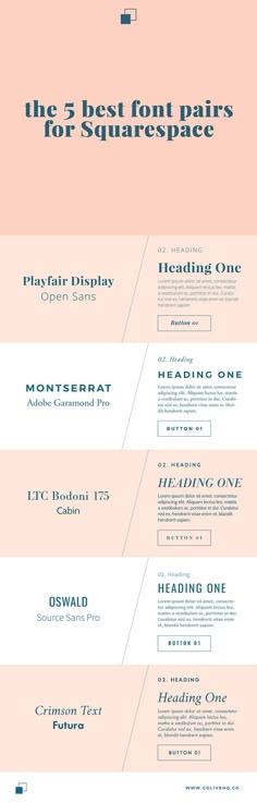 5 Feminine Google Font Combinations Typografie Typografie Design Und Schrift Feminine Squarespace Templates