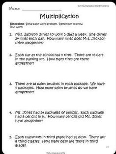 Math story problems homework help
