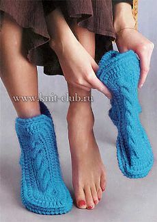 Calcetines de punto caliente, botas.