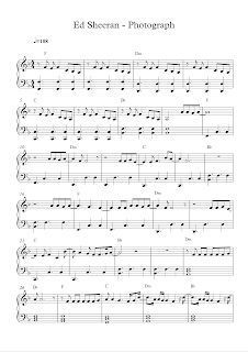 Photograph Ed Sheeran Piano Sheet Music Free Clarinet Sheet