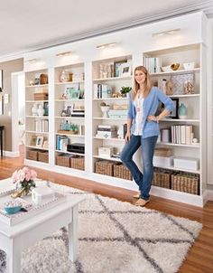 Built In Bookshelves From Ikea Billy Bookcases How To Do It Awesome Diy Library Wall For Less Than 600 Kristen Used Ikea Billy Bookshelves And Added