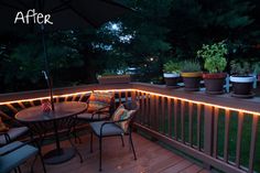 Deck Rail Lighting This Would Be Really Cool For The Summertime And Mood Lighting Rope Light On Deck