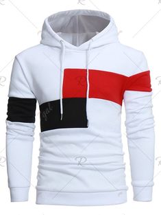 St.Dona Mens Long Sleeve Plaid Pullover Hoodies Slim Fit Hooded Sweatshirt Plus Size Lightweight Hoodie Shirt