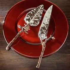 Leaf Cake Serving Set Wedding Bombay Cutter Leaf Cake Serving Set Wedding Bombay Cutter