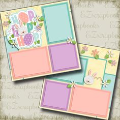 Easter Egg Hunt Premade Scrapbook Pages EZ Layout 4164