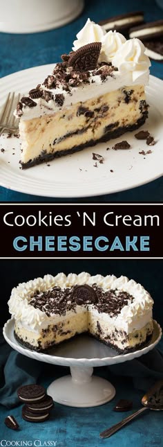 A cheesecake that's likely to become one of your new favorite desserts! It's perfectly rich and creamy and it's brimming with plenty of chocolatey Oreo cookies. This ones a showstopper that's worthy of any celebration!