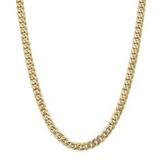 14K Yellow Gold Milagrosa Charm Pendant with 1.7mm Flat Open Wheat Chain Necklace