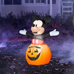 halloween mickey mouse disney pumpkin 3 feet tall airblown inflatable yard decoration welcome your trick - Halloween Inflatable Yard Decorations halloween mickey mouse disney pumpkin 3 feet tall airblown inflatable yard decoration welcome your trick - Halloween Inflatable Yard Decorations