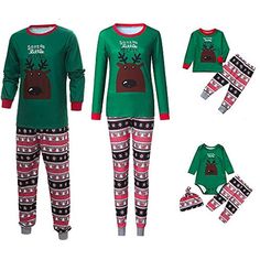 Jimmackey Pigiama Pigiami Natale Famiglia Pigiami Donna Pigiama Uomo Pigiama Bambina Invernali Natale Famiglia Pigiami da Notte Pigiami Natale Famiglia Donne Uomini Bambini