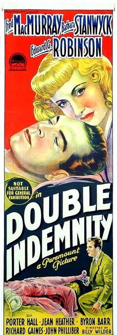 Metal Sign Vintage Look Reproduction 1944 Double Indemnity