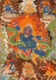 36/" Tibet Tibetan Cloth Silk Goddess Green Tara Tangka Thangka Painting Mural #4