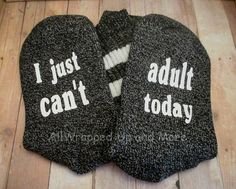 Funny Socks Thermal Premium Adult Men Women If you can read this bring me some wine gift warm soft