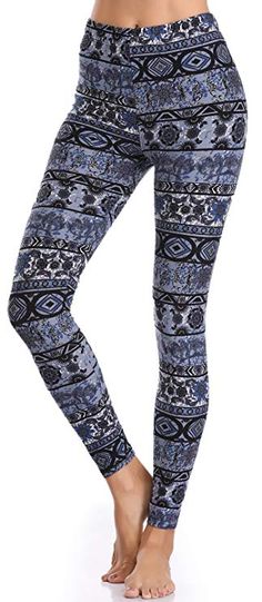 Womens Ultra Soft Christmas Reindeer Santa Snowman Holiday Printed Fashion Leggings BAT22