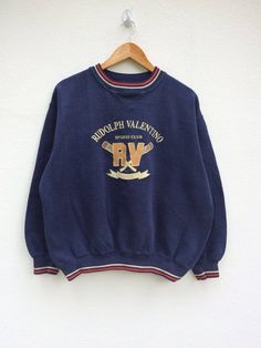 Vtg RUDOLPH VALENTINO Sports Club Crewneck Sweater