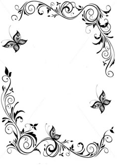 Butterfly Border Black And White Clipart Butterfly Border Black And White Clipart