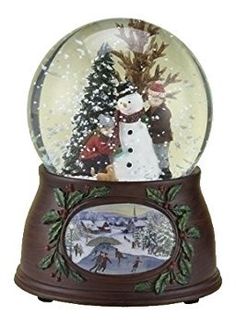 Eldnacele Singing Spinning Flameless Candles with Music and Christmas Swirling Scene 6 Hours Timer Included Battery Operated New Designed LED Candle Decoration for Holiday Gifts Snowman