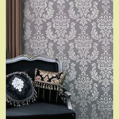 22 Best Wall Stencils Images Mural Stenciling Bedrooms Damask Stencil For Walls Reusable Stencils Elegant Wall Decor