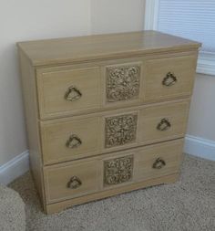 After photo of refinished white painted armoire cabinet with satin