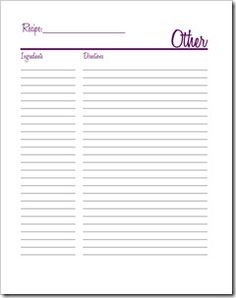 57 best for the receipe book images on pinterest free printables