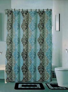 Turquoise and Brown Shower Curtain | Springfield Luxury Chocolate ... Turquoise and Brown Shower Curtain | Springfield Luxury Chocolate ...